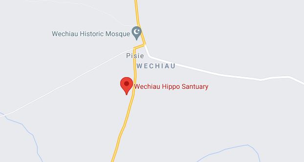 Location of Wechiau Hippo Sanctuary Upper West Region Ghana