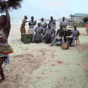 kokrobite beach resort sun fun dance ghana