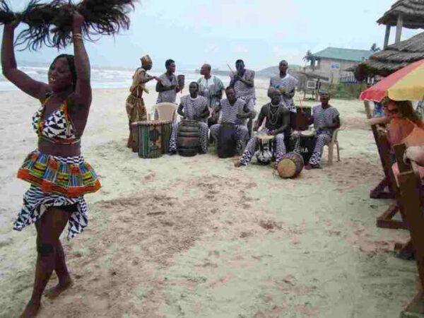 kokrobite beach resort sun fun dance ghana